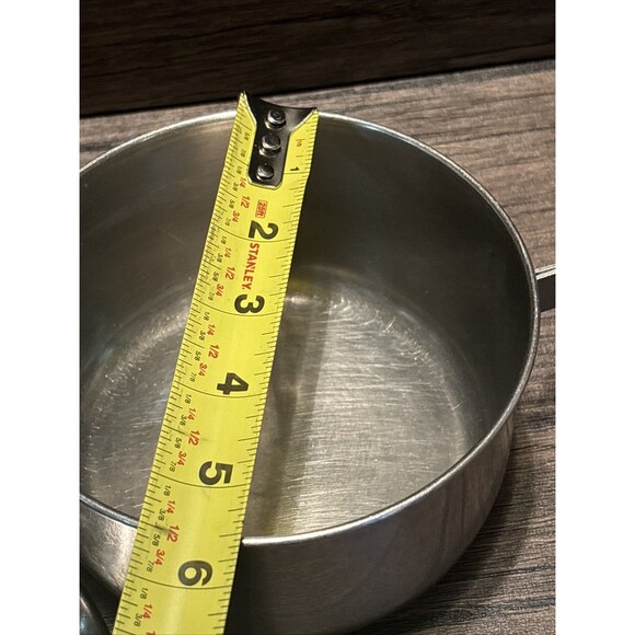 Pre-1968 Vintage Revere Ware 1 Qt Copper Bottom Saucepan Double Screw Handle - Picture 9 of 9